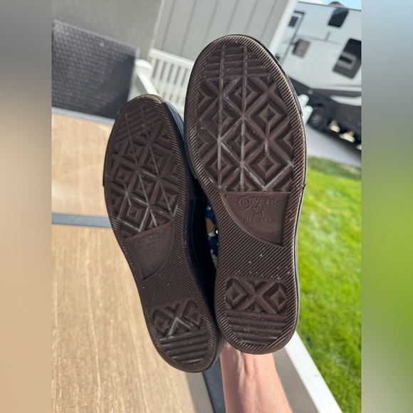 Converse Black and Red High-Top Sneakers with Dog Print - Picture 8 of 8